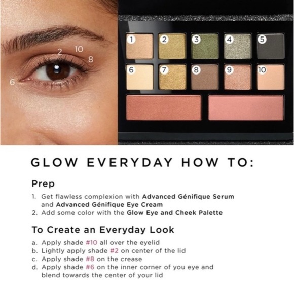 lancome eyeshadow and blush palette glow